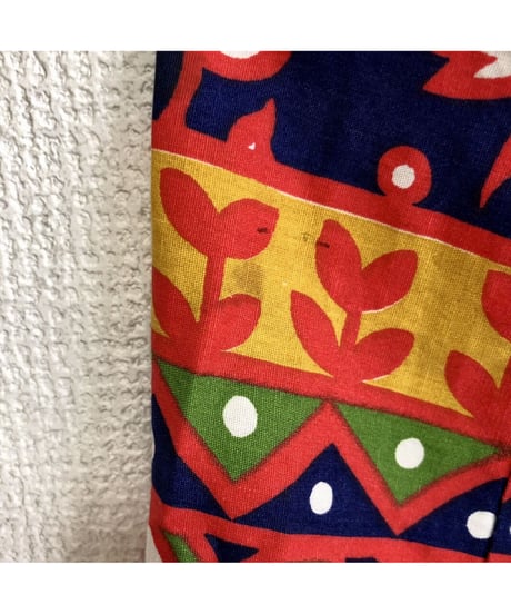 70's flower motif dress