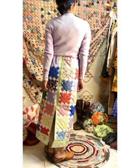 patchwork quilt skirt