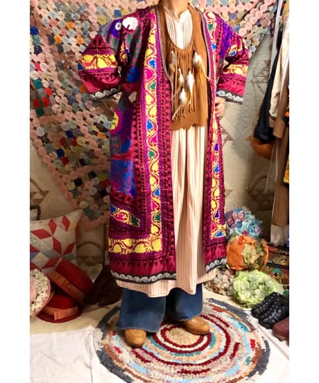 suzani embroidered robe
