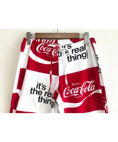 70s coca-cola print cotton pants