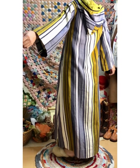 70s hoodie stripe dress