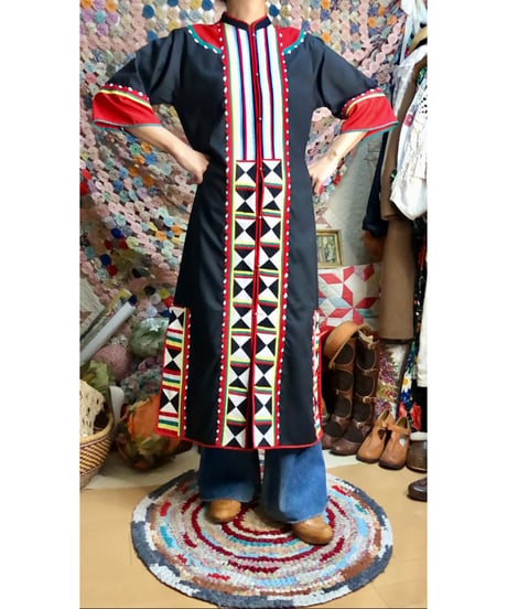patchwork ethnic dress