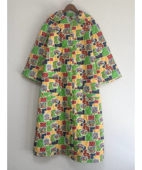 patchwork print quilting robe & bag set