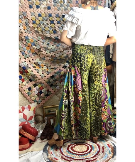 psychedelic print easy pants