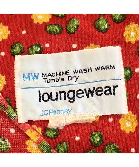 70's flower cotton one-piece