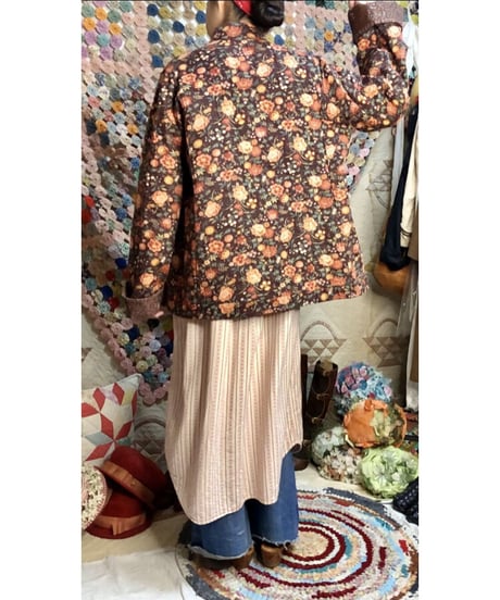 w.face flower patchwork  jacket