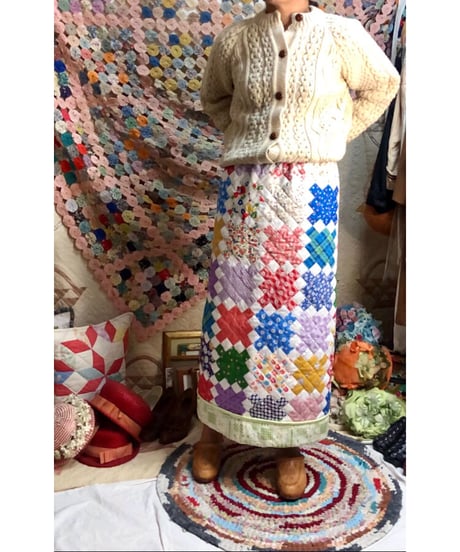 patchwork quilt skirt