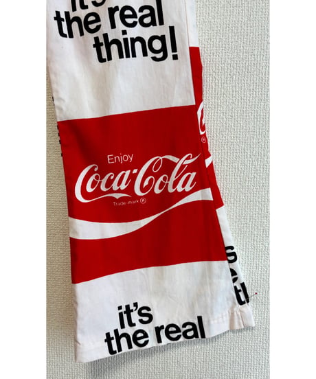 70s coca-cola print cotton pants