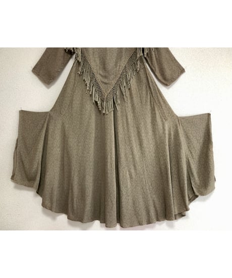 fringe rayon dress