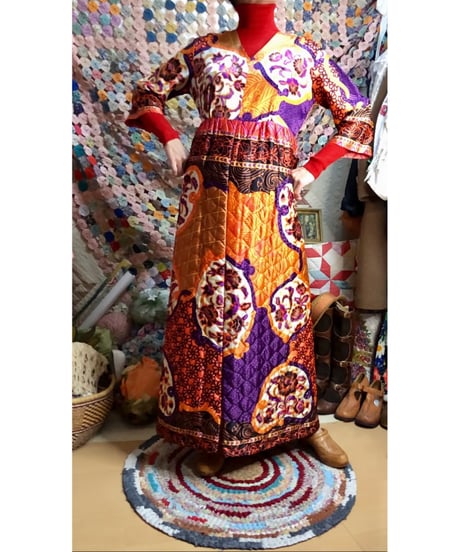 60s quilted  dress