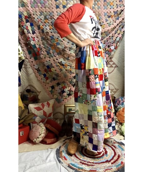 patchwork super wide pants