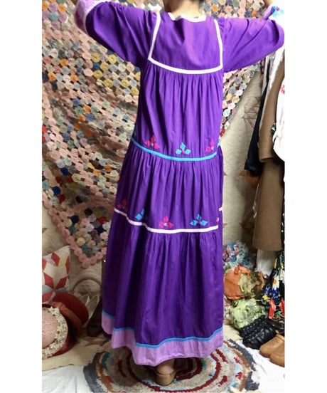 patchwork tiered dress