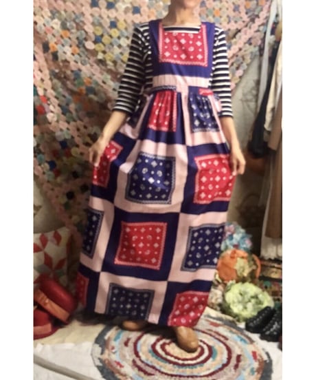 70's bandanna print one-piece