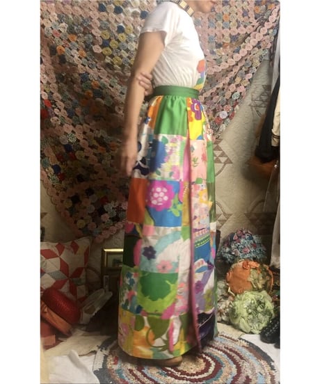 60's patchwork wrap skirt