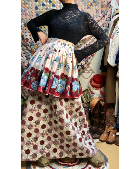 50s flower print apron