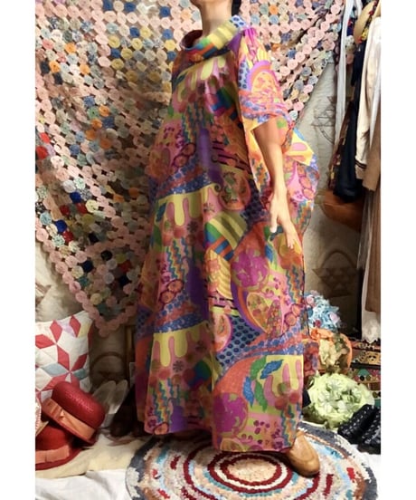 60's Joseph magnin psychedelic one-piece