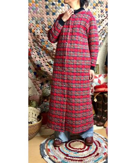 plaid quilting robe