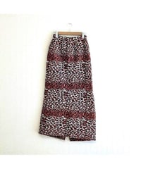 70s quilting leopard skirt