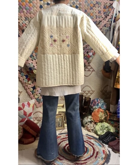 quilting lace patch jacket