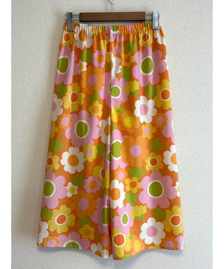 flower print gaucho pants（70s fabric）A