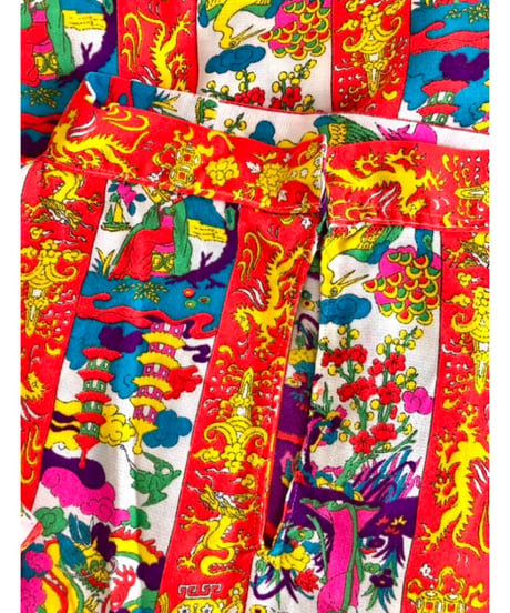 60s oriental print dress