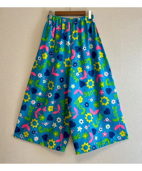 love and flower super wide leg pants（60-70s fabric）