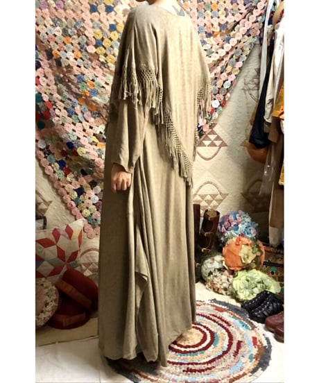 fringe rayon dress