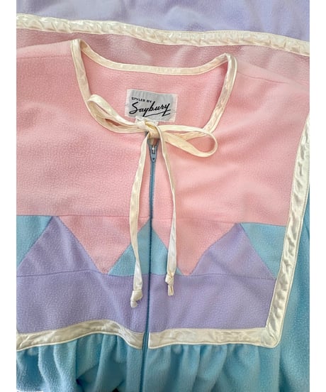 70s pastel fleece dress