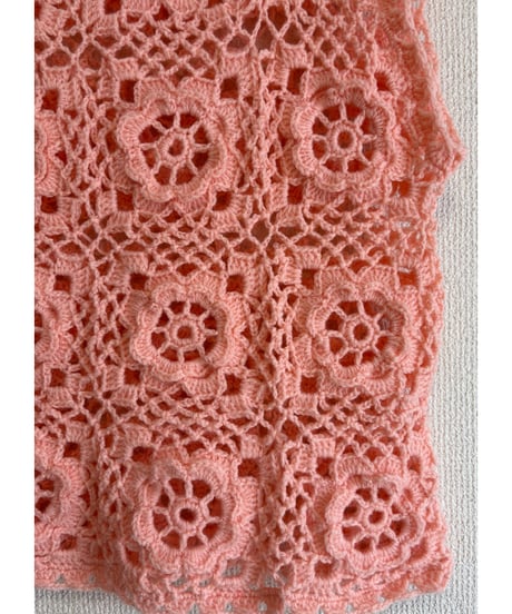 hand knit flower vest
