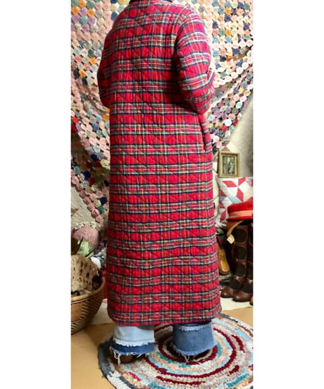 plaid quilting robe