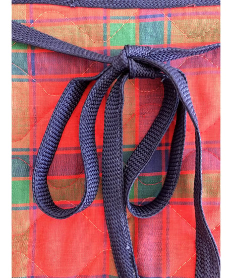60s quilting plaid wrap skirt