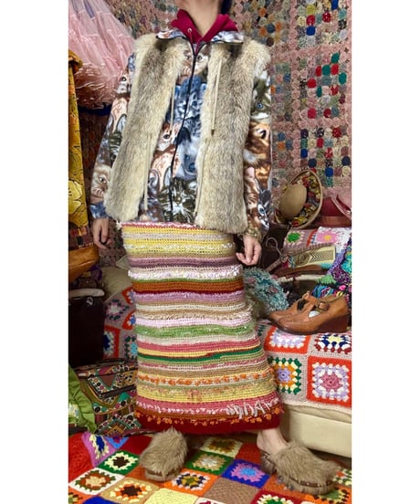 60s faux fur vest