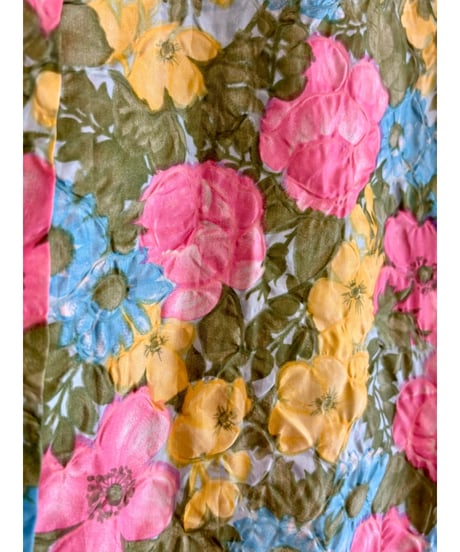 60s emboss flower robe