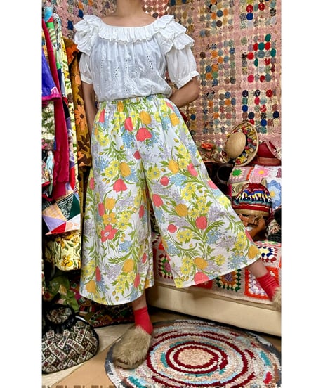 botanical wide leg pants（70s fabric）A