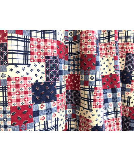 patchwork print dress