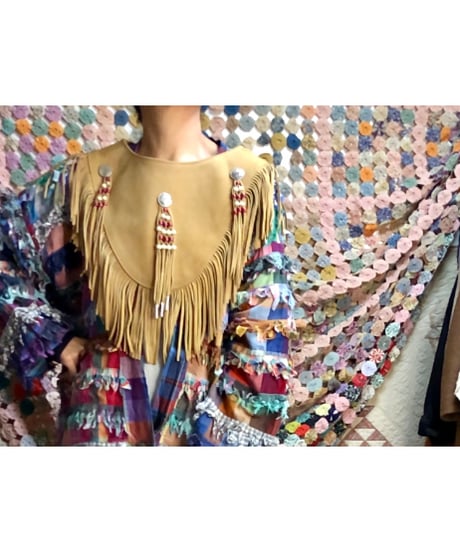 leather fringe collar