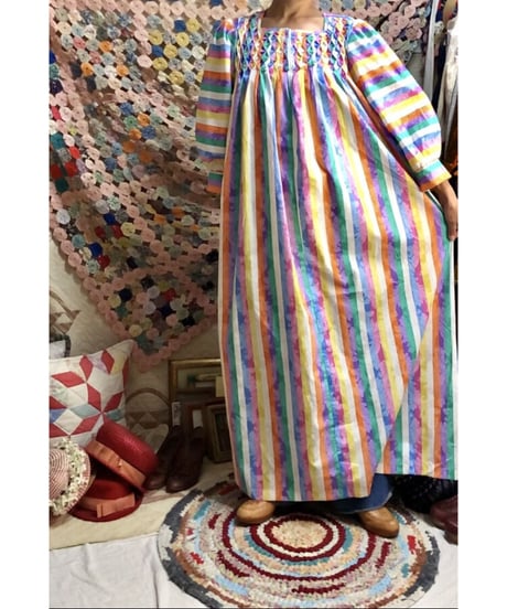 rainbow stripe dress