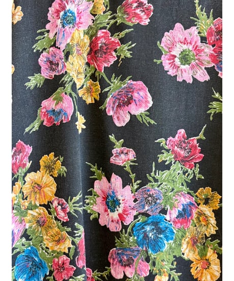 70s flower romantic dress