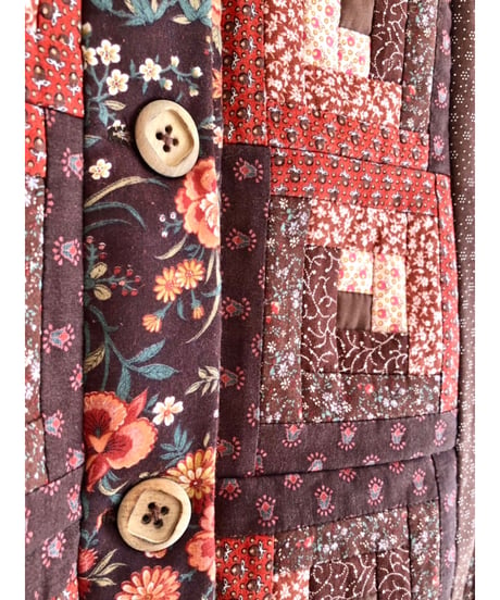 w.face flower patchwork  jacket