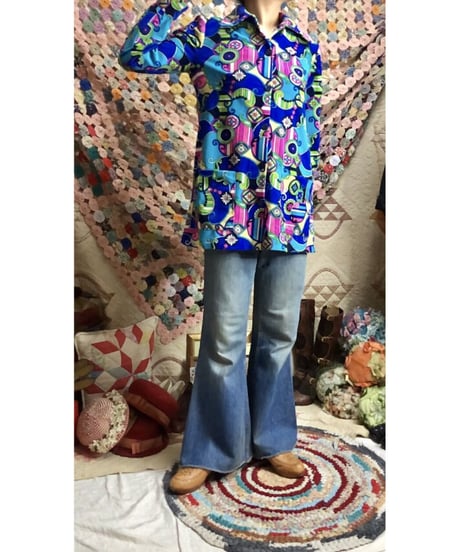 60-70's psychedelic shirt jacket