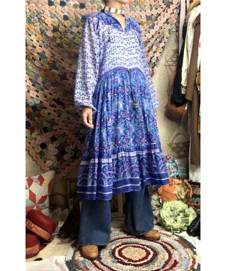 vintage indian cotton dress ①