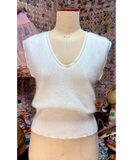 70-80s angora inner vest