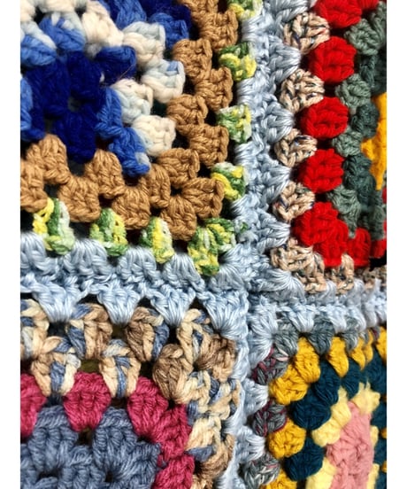 granny square one-piece blue