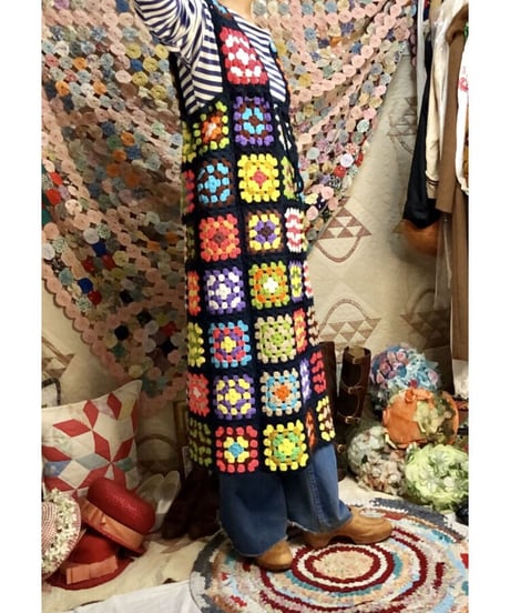granny square one-piece black