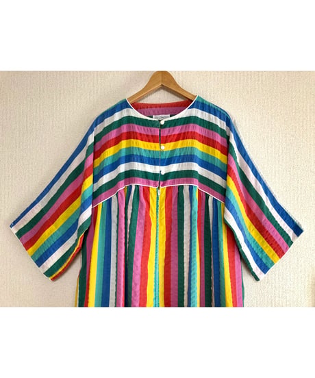 70s mulch stripe easy dress