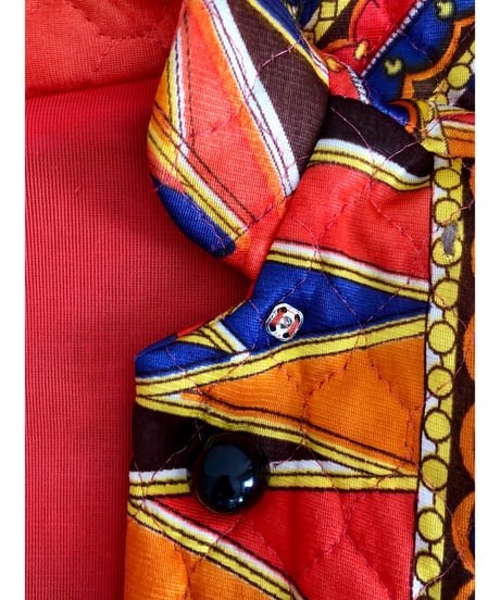60s paisley quilting dress