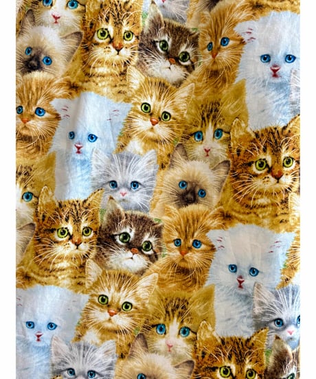 cats print super wide leg pants
