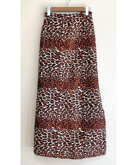 70s quilting leopard skirt