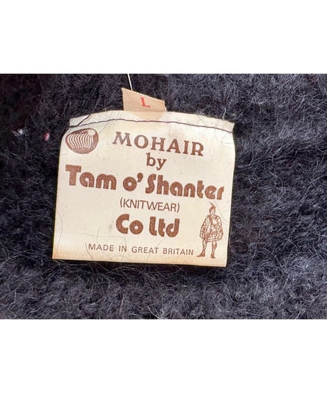70s diamond motif mohair knit