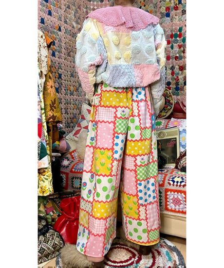 super wide leg pants（70s fabric）